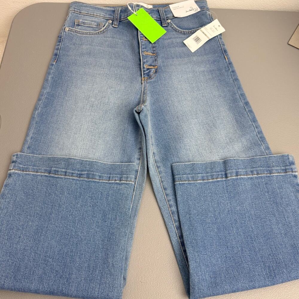 Sam Edelman Codie Wide Leg Jeans 27 High Rise Button Fly NWT